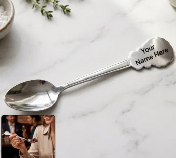 Stainless Steel Dinner Spoon – Elegant Carved Handle for Dining