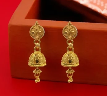 Gold Plated Jhumki Earrings – Timeless Ethnic Jewelry for Women