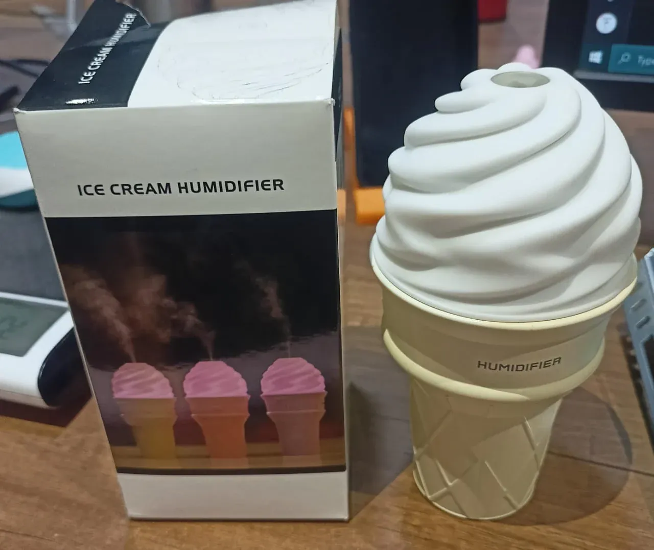 Ice Cream Cone Humidifier – Portable Air Freshener with LED - Detailed Feature View 7