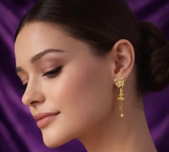 Small Size Earrings – Elegant Gold Dangle for Every Day Wear