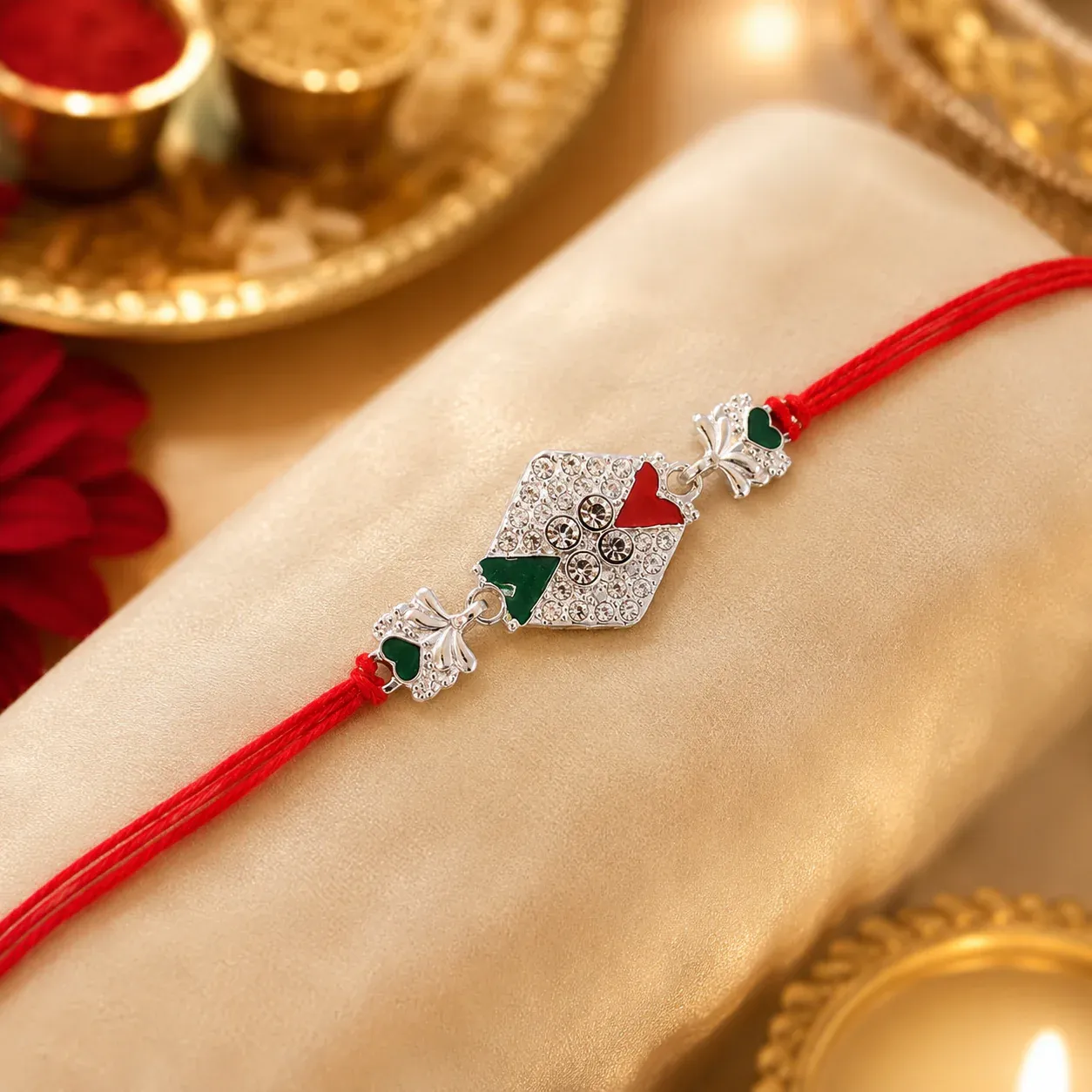 Rakhi – Traditional Indian Festive Thread for Raksha Bandhan - Detailed Feature View 3