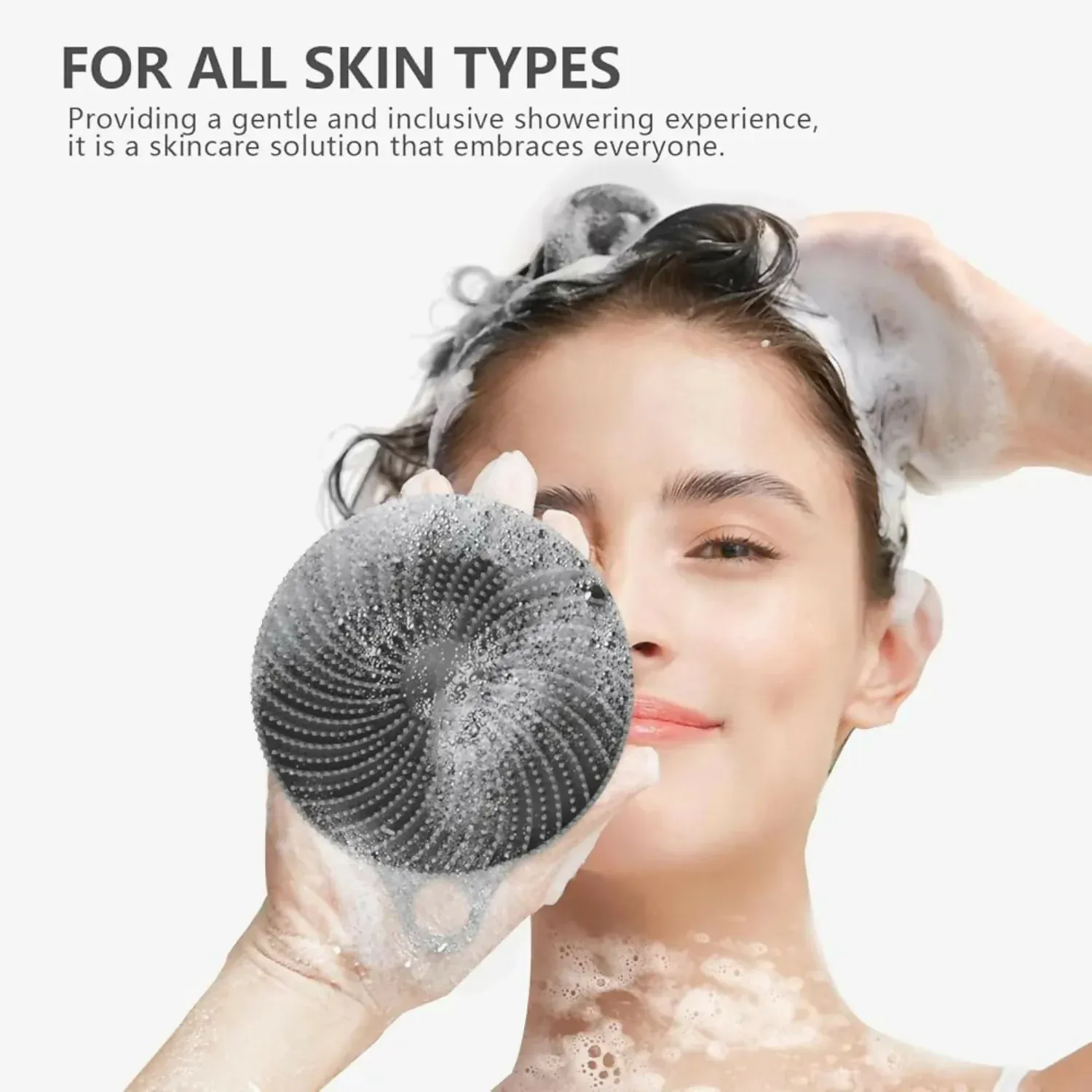 Silicone Body Scrubber – Gentle Exfoliation & Massage Tool - Detailed Feature View 1