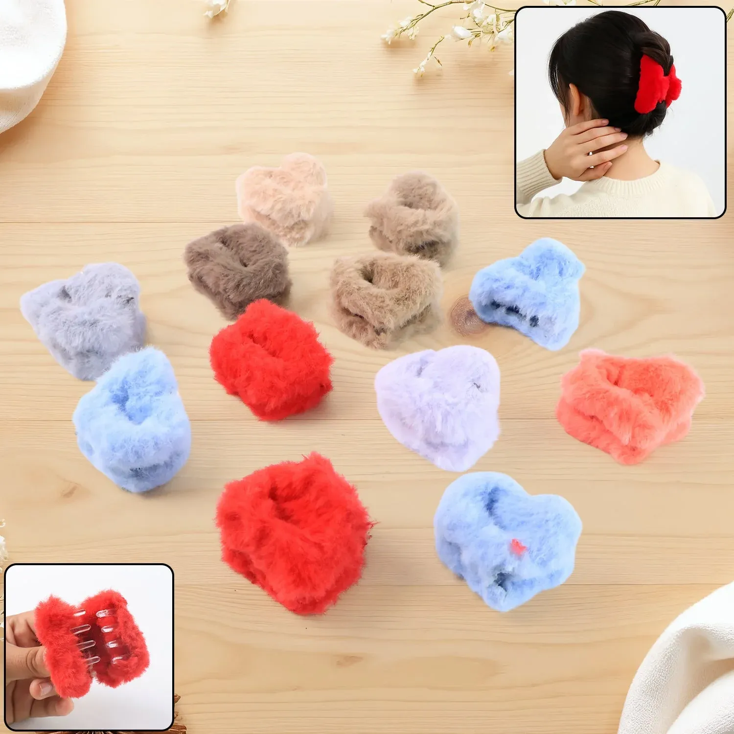 Premium Small Hair Claw Clips – Plush Non-Slip Hair Accessories Set - Buy Online at Alikart