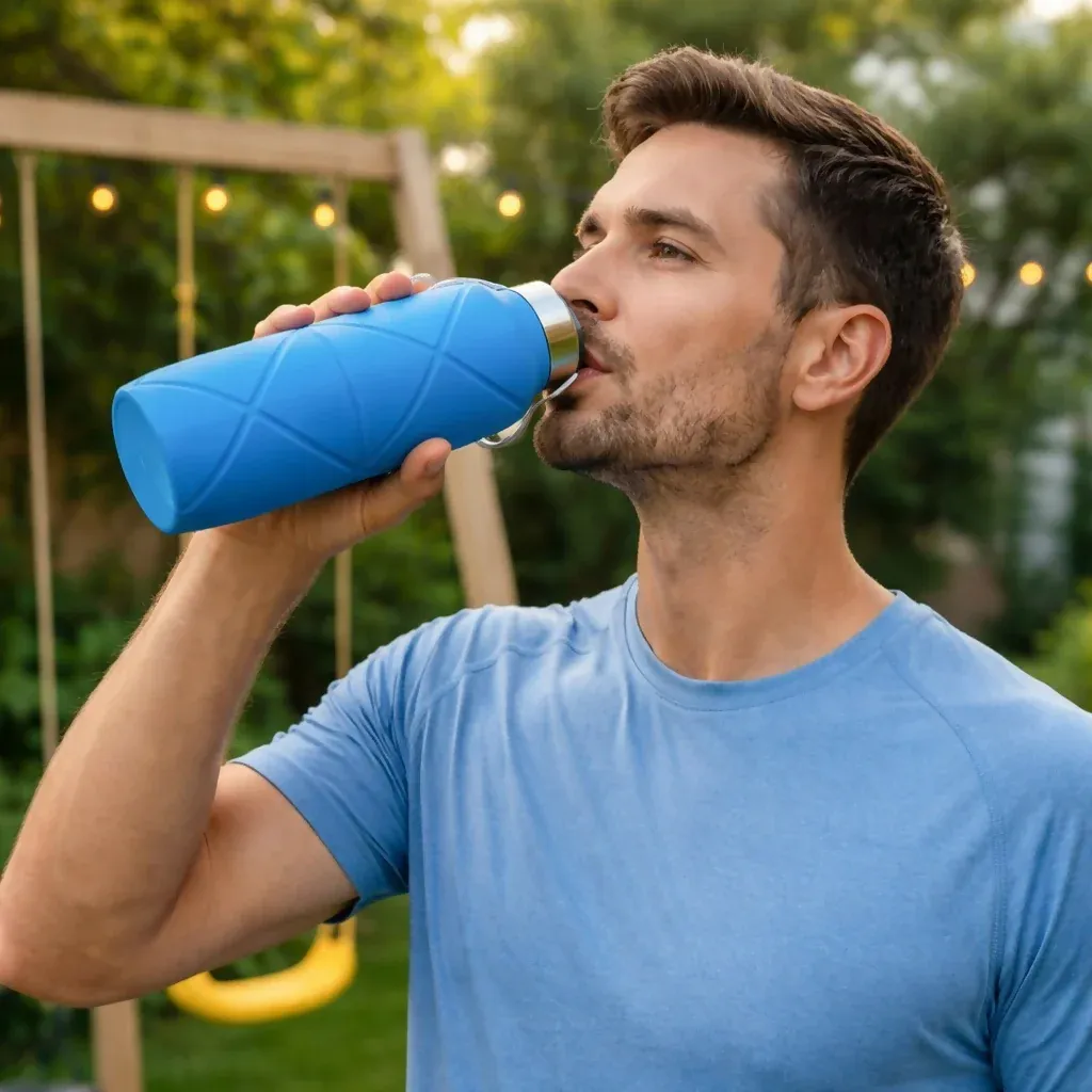 Travel-friendly Collapsible Silicone Water Bottle – Leakproof & Space-saving - Detailed Feature View 1