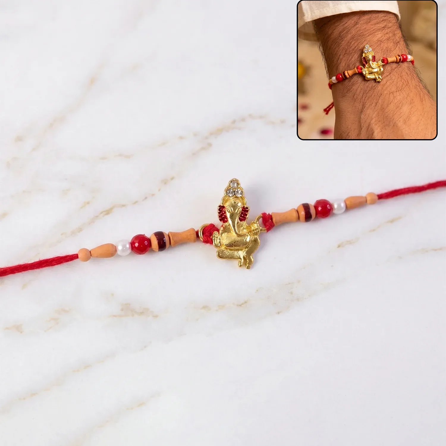 Premium Traditional Rakhi for Brothers — Elegant & Handmade Design - Buy Online at Alikart