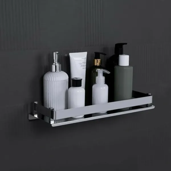 Wall Mounted Stainless Steel Bathroom Shelf – Sleek & Durable Storage