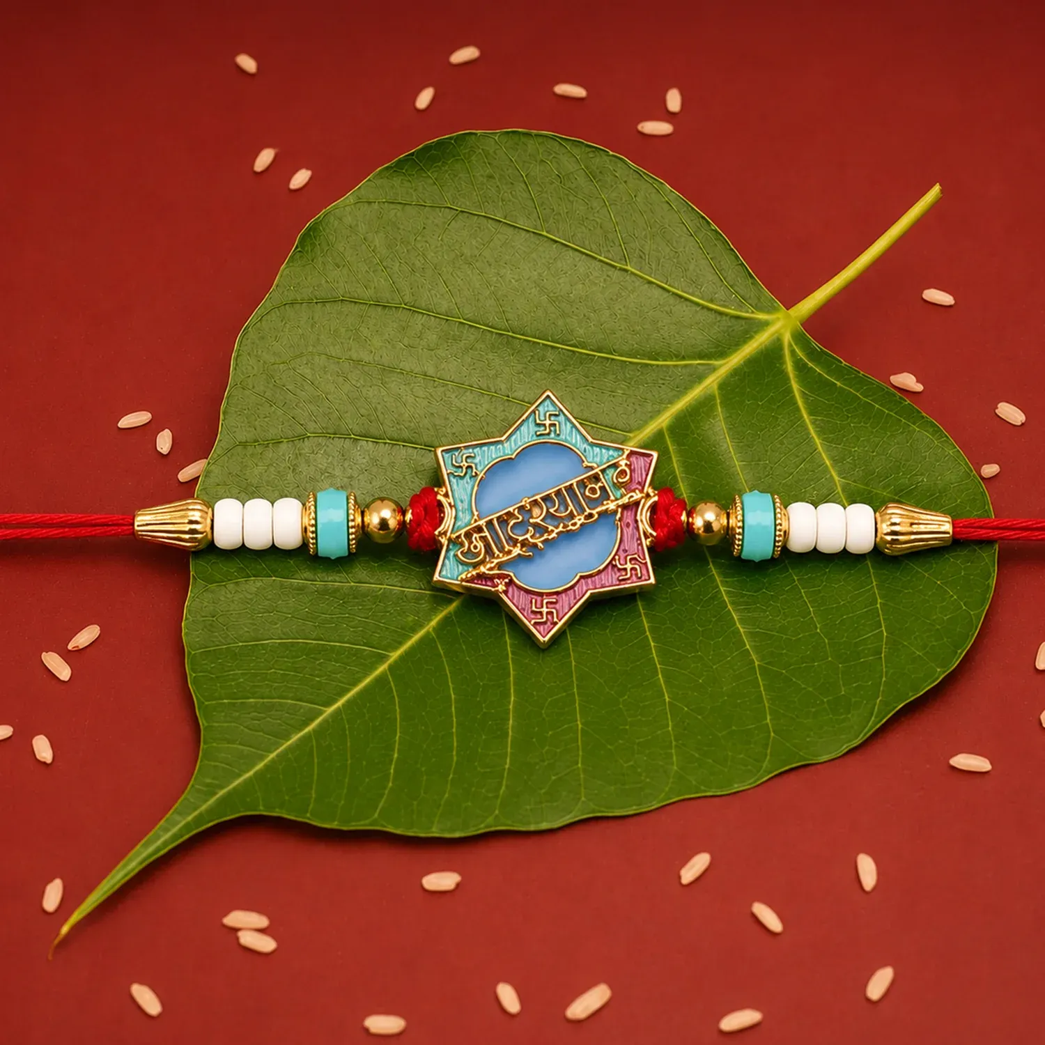 Premium Khatu Shyam Rakhi – Colorful Beads for Raksha Bandhan Celebration - Buy Online at Alikart