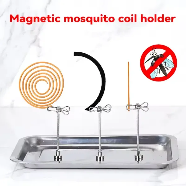 Magnetic Mosquito Coil Holder – Incense Clip Stand for Indoor & Outdoor Use (Pack of 1)