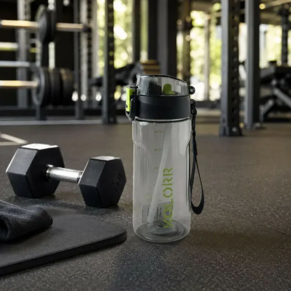 KOLORR Leakproof Sports Sipper Water Bottle with Straw & Lock Lid (630ML)