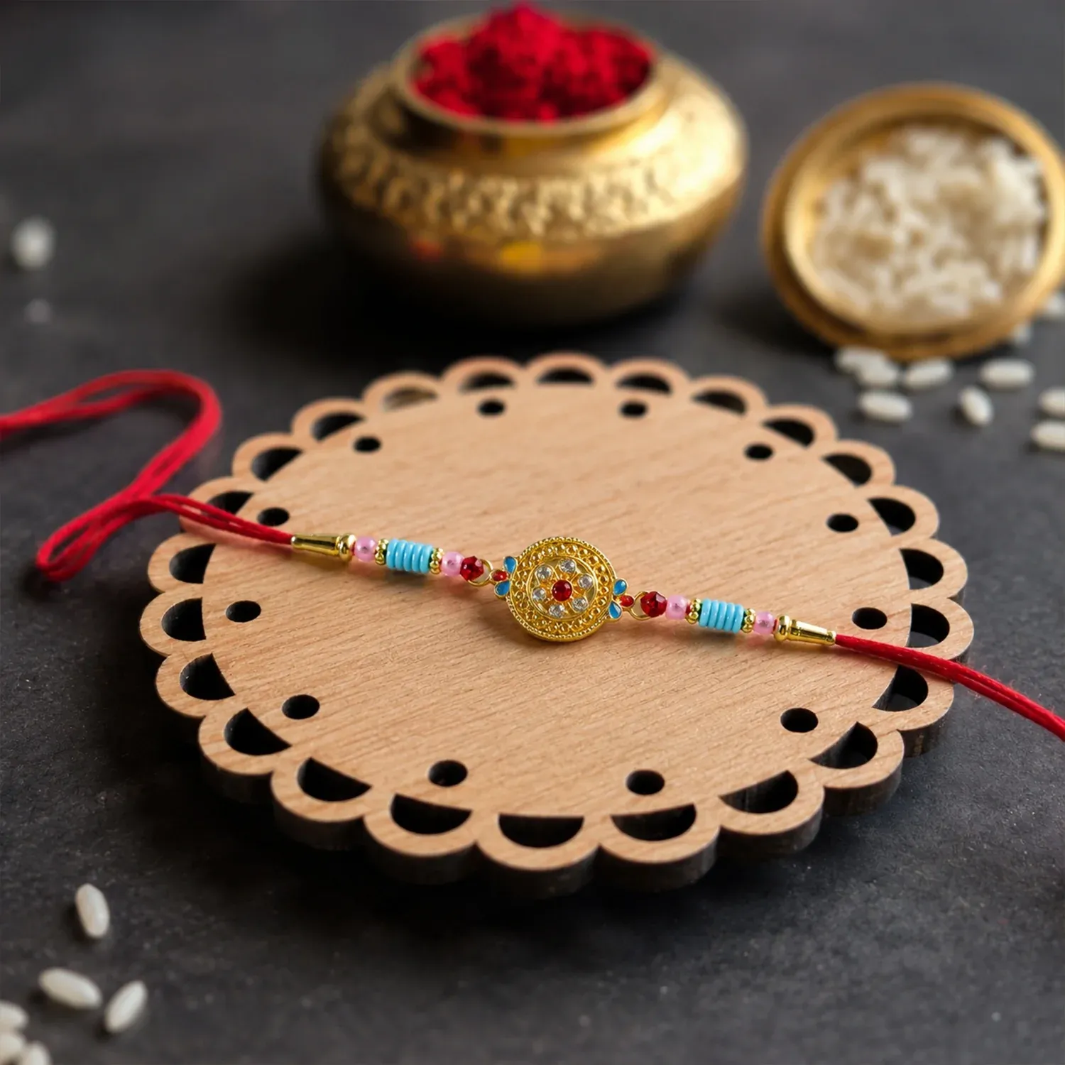 Diamond Rakhi – Elegant Traditional & Modern Style - Detailed Feature View 2