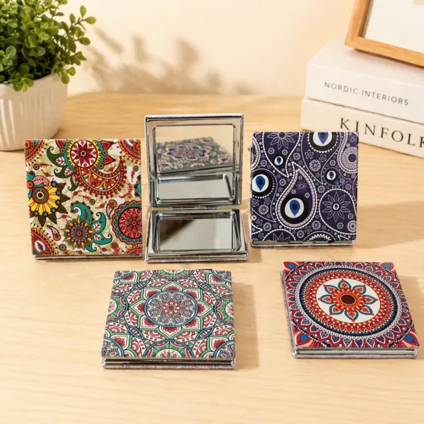 Pocket Folding Makeup Mirror – Stylish & Travel-Friendly Design