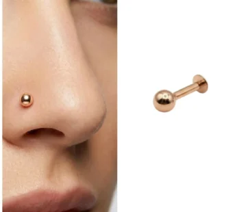 Rose Gold Nosepin – Comfortable Flat Back Stud for Daily Wear