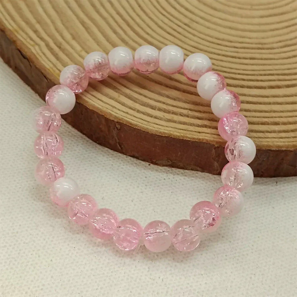 Premium Crystal Crackle Glass Beads Bracelet – Elegant Comfort Fit - Buy Online at Alikart