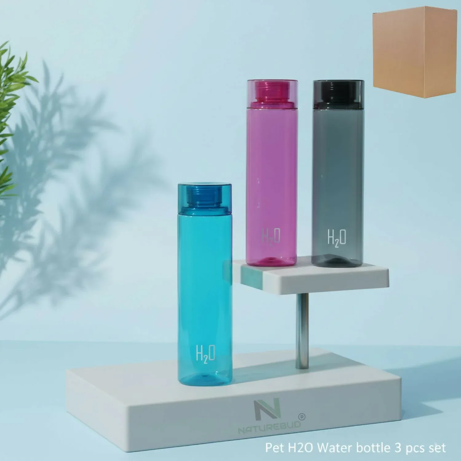 Premium Square Water Bottle Set, Leak-Proof & Space-Saving 3 Pieces - Buy Online at Alikart