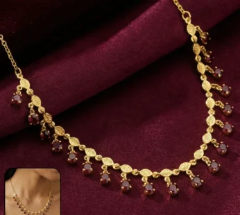 Gold Plated Leaf Necklace – Elegant Jewellery for Women