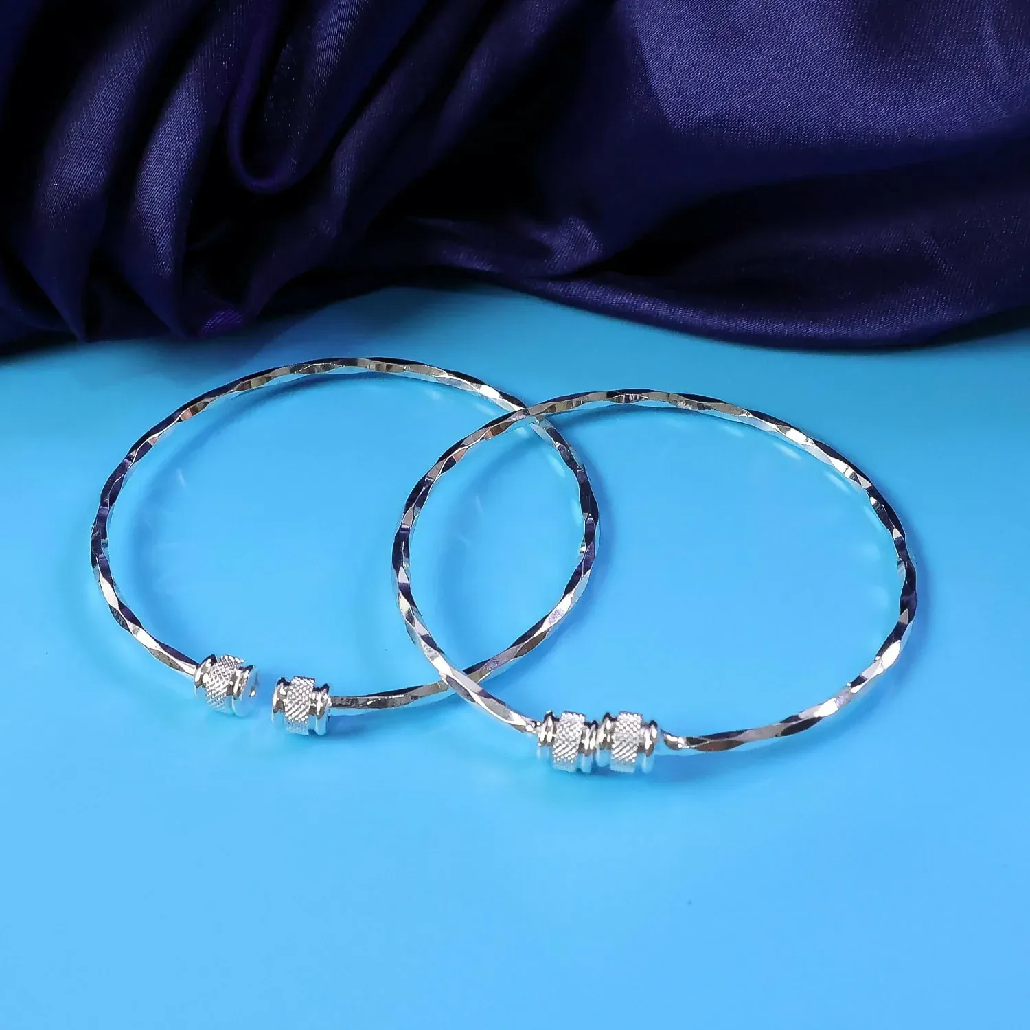 Kada Bracelet for Women – Elegant Rose Gold Finish & Sparkling Stones - Detailed Feature View 2