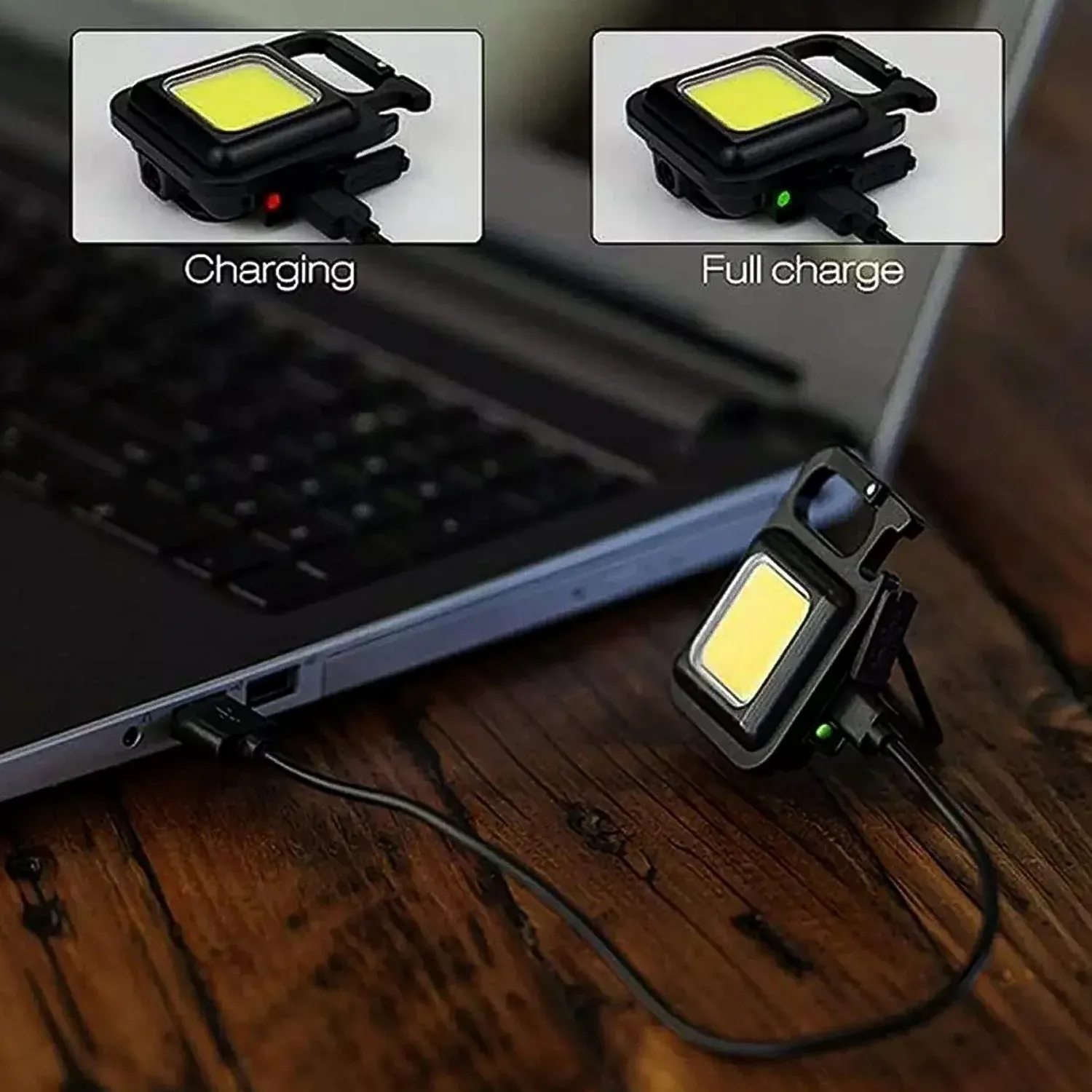 Rechargeable Keychain Flashlight – 4 Light Modes, Magnetic Base | Vastate - Detailed Feature View 3