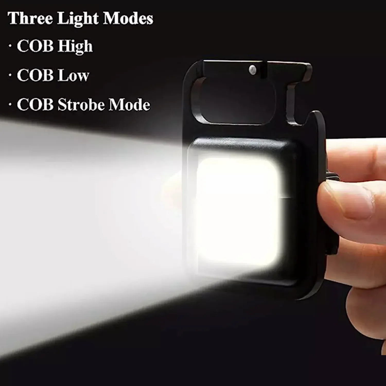 Rechargeable Keychain Flashlight – 4 Light Modes, Magnetic Base | Vastate - Detailed Feature View 6