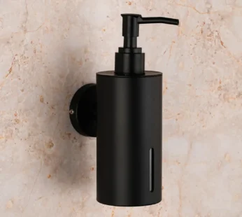 Stainless Steel Liquid Soap Dispenser – Matte Black Wall Mounted