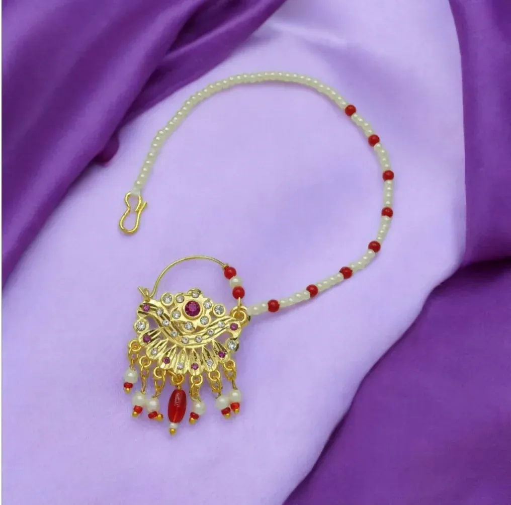 Rajputi Nath Gold Plated Necklace for Women – Traditional Indian Jewellery - Detailed Feature View 2