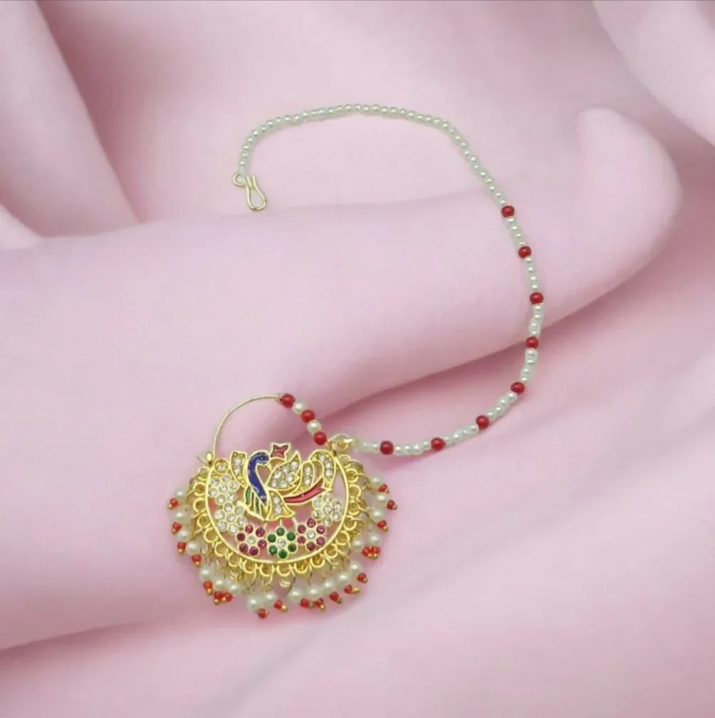 Rajputi Nath Gold Plated Jewellery for Women – Elegant Traditional Design - Detailed Feature View 2