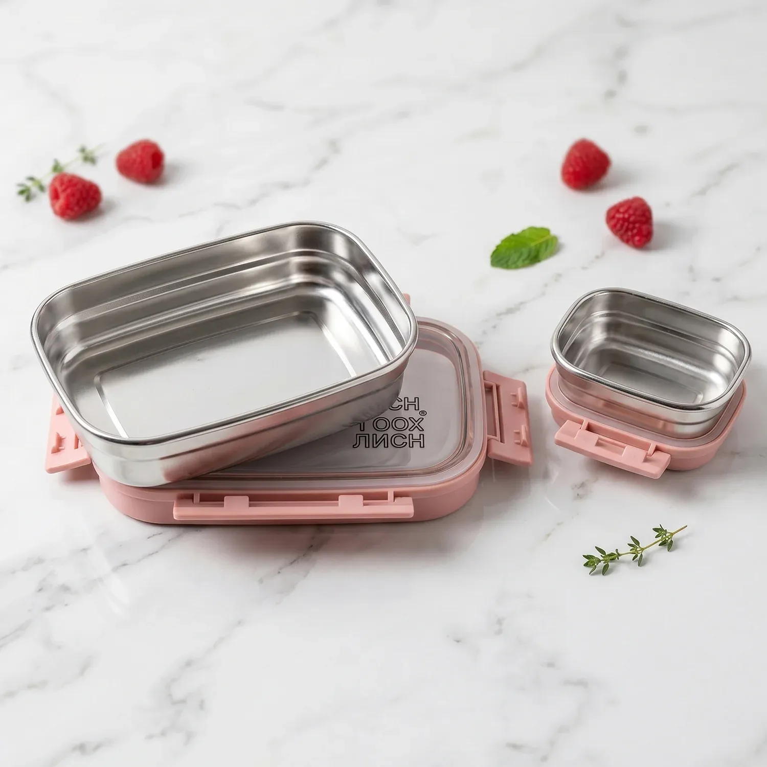 Kids Stainless Steel Lunch Box Set – Leak-Proof & Durable - Detailed Feature View 6