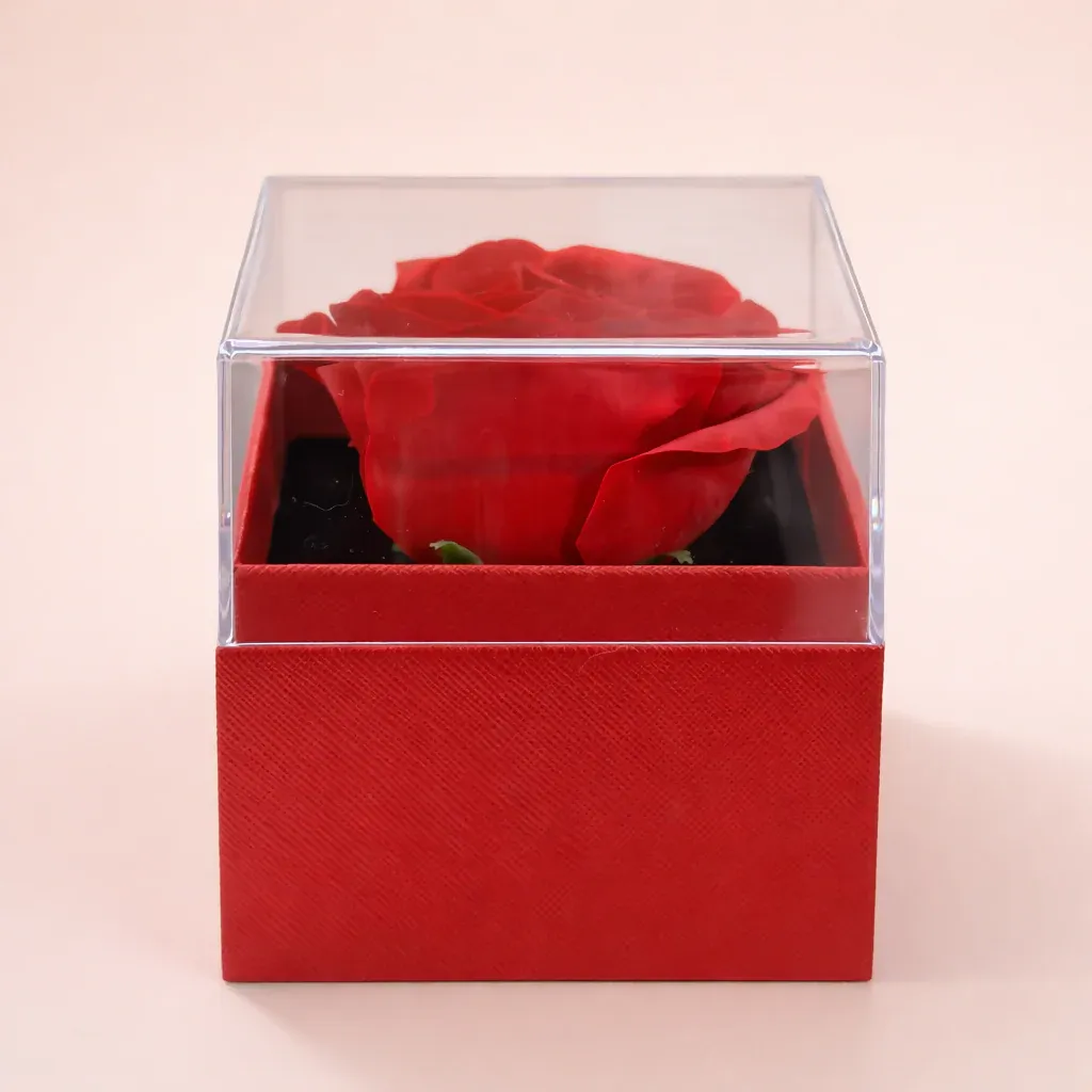 Preserved Rose Gift Box with Drawer – Elegant Home Décor & Gifting - Detailed Feature View 4