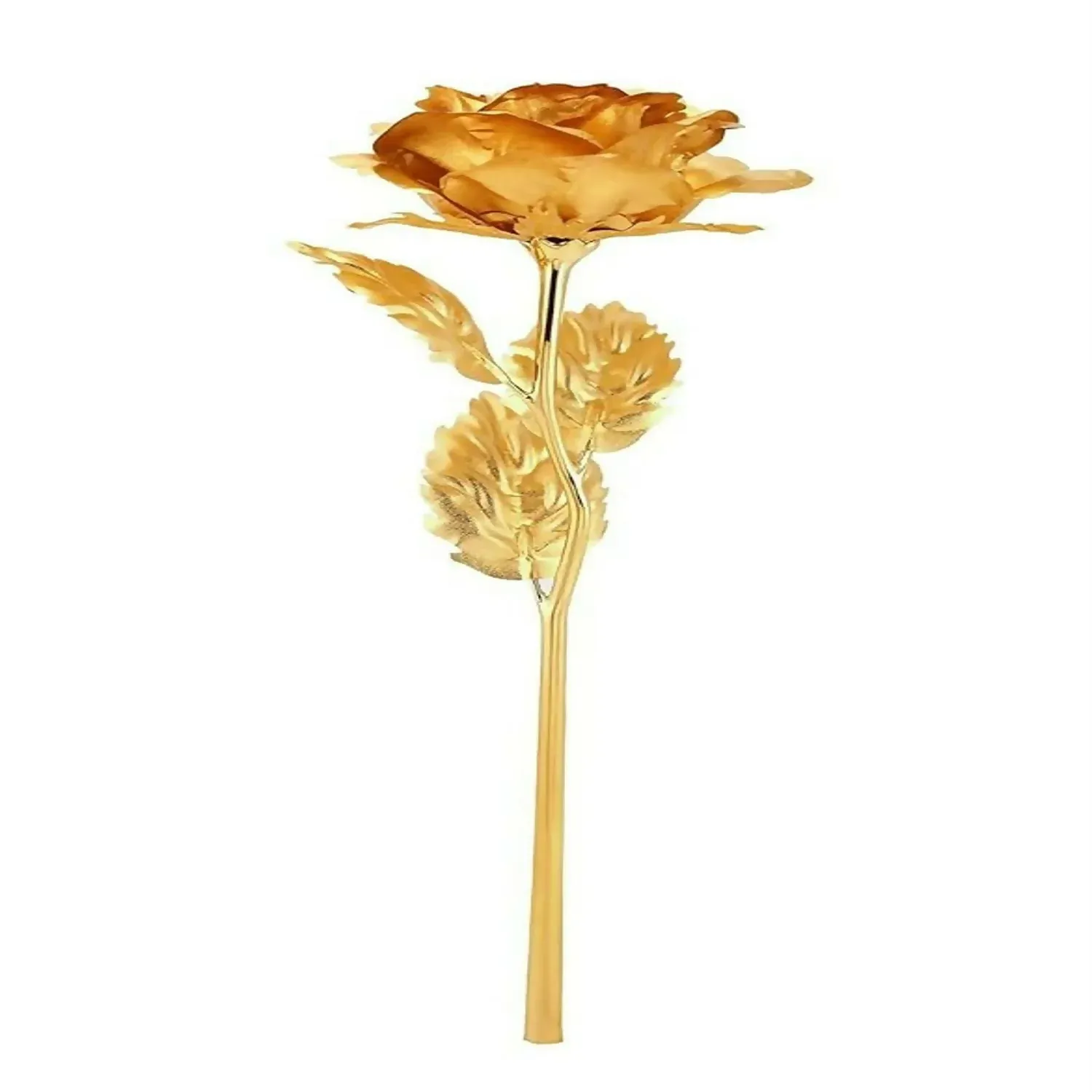 Gold Plated Artificial Rose – Eternal Love Decor Gift - Detailed Feature View 8