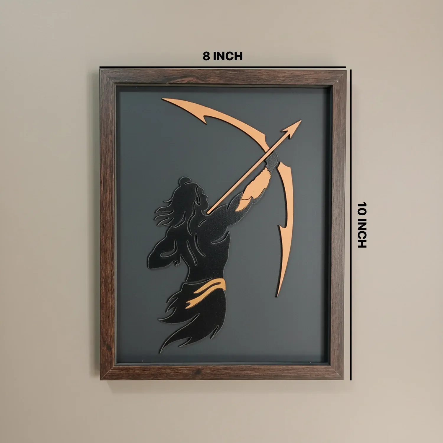 Lord Ram Wall Art Frame – Modern Minimalist Devotional Decor - Detailed Feature View 5