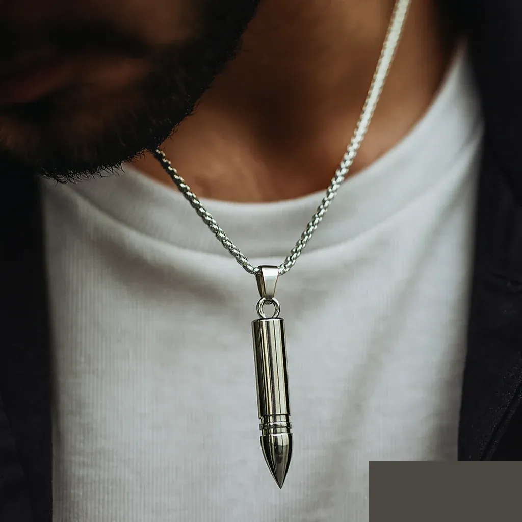 Premium Bullet Chain Pendant – Bold Fashion Accessory - Buy Online at Alikart