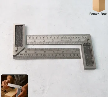 Metal Try Square Ruler Set – Durable 2-Piece Precision Tool