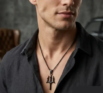 Spiritual Trishul Pendant Necklace – Sacred Power & Style for Men