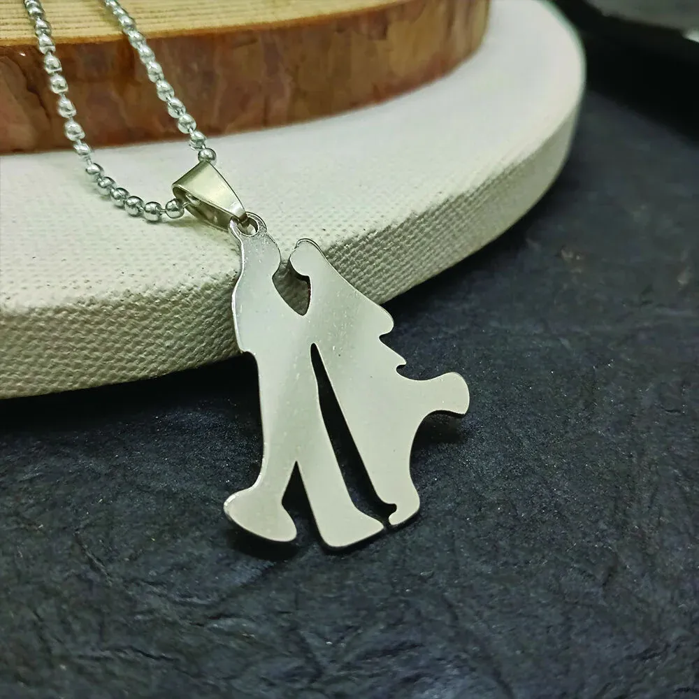 Couple Love Chain Pendant – Elegant Symbol of Partnership - Detailed Feature View 1
