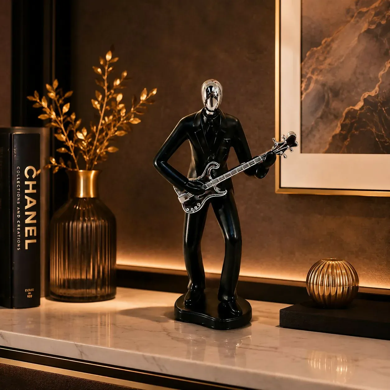 Premium Abstract Guitar Player Resin Showpiece for Home & Office Decor - Buy Online at Alikart