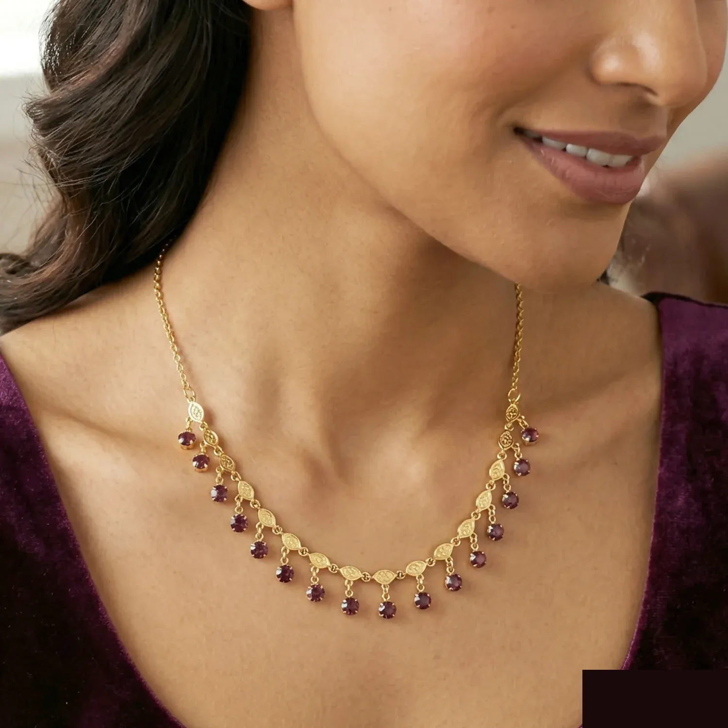 Gold Plated Leaf Necklace – Elegant Jewellery for Women - Detailed Feature View 2