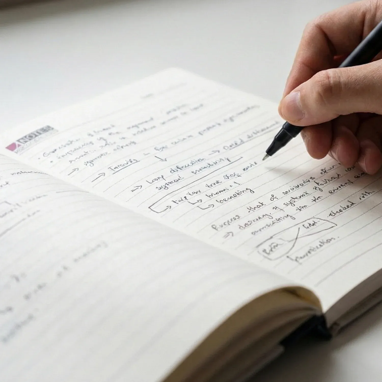 Hardbound Ruled Diary – Durable 100-Page Notebook 240x180mm - Detailed Feature View 6
