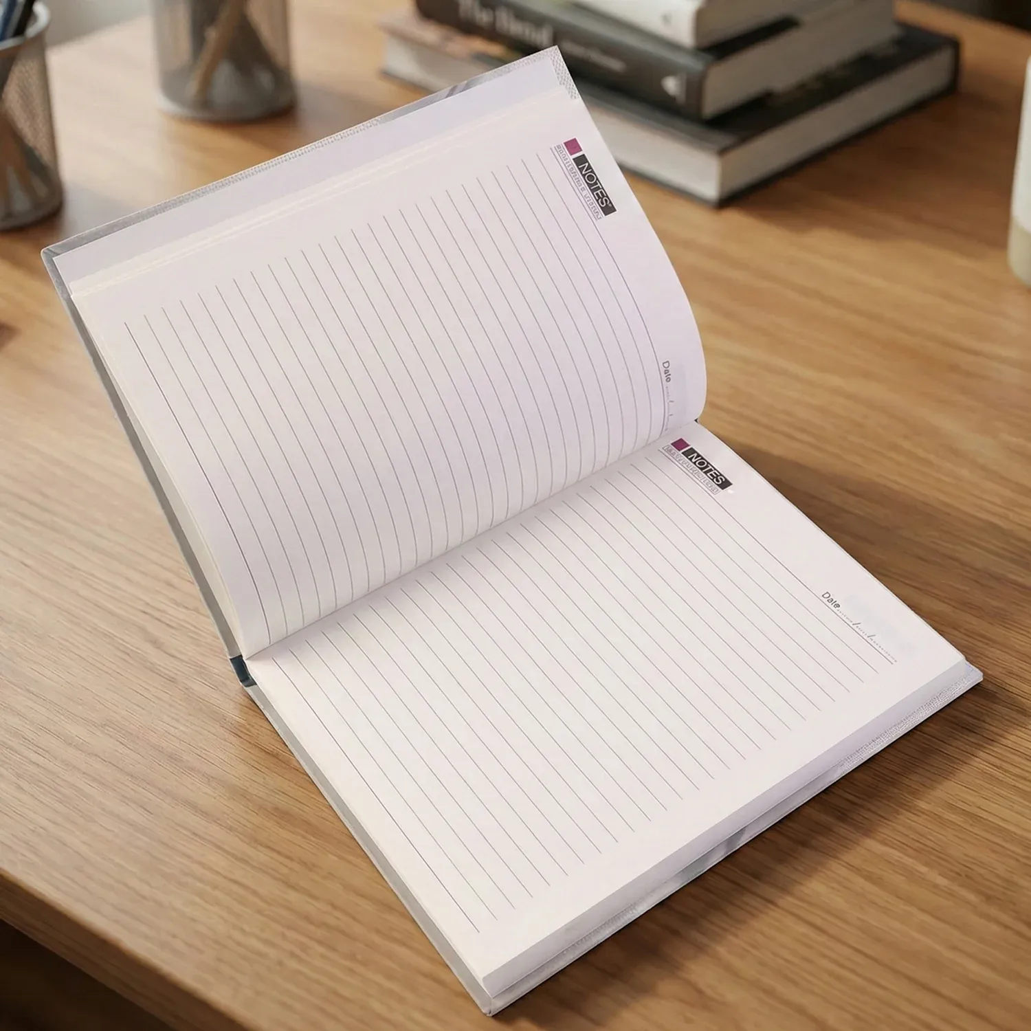 Hardbound Ruled Diary – Durable 100-Page Notebook 240x180mm - Detailed Feature View 2