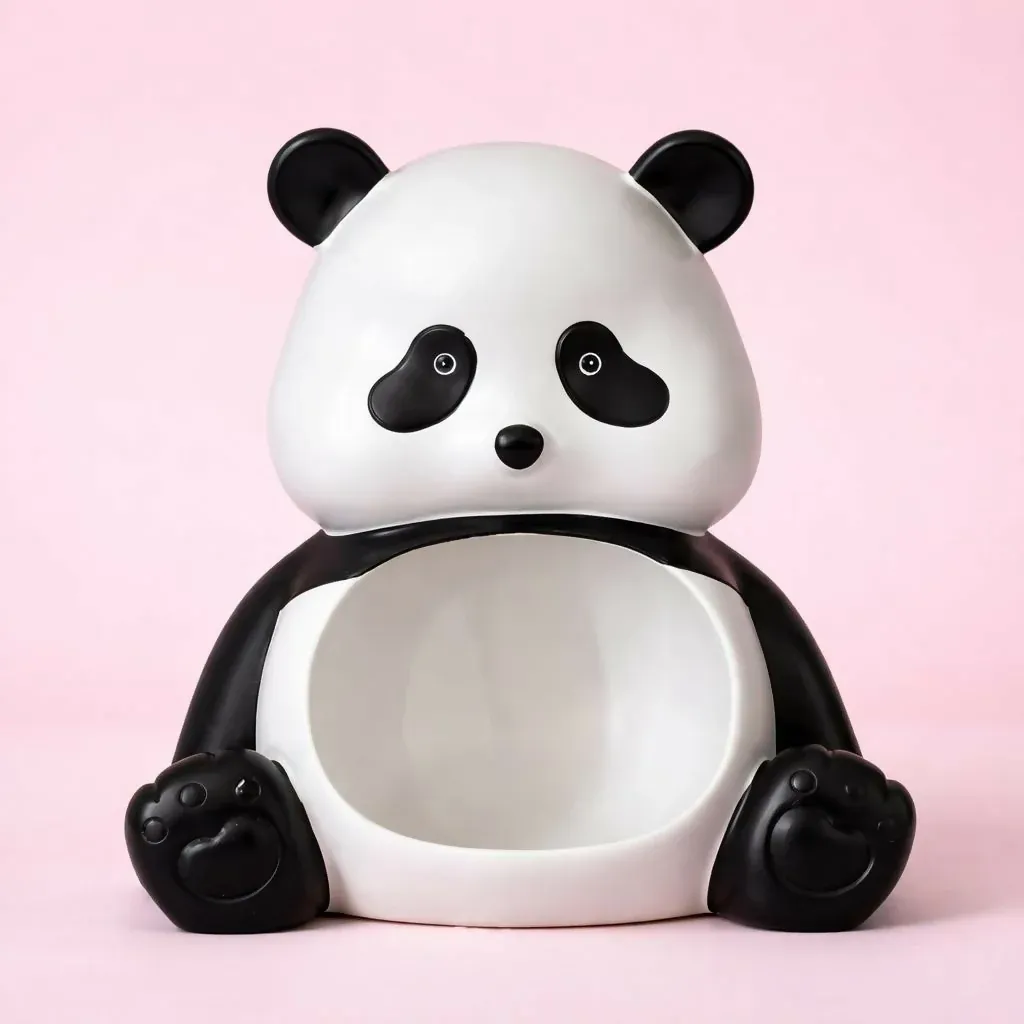 Panda Storage Organizer Basket for Toys Stationery Home Desk Decor - Detailed Feature View 1