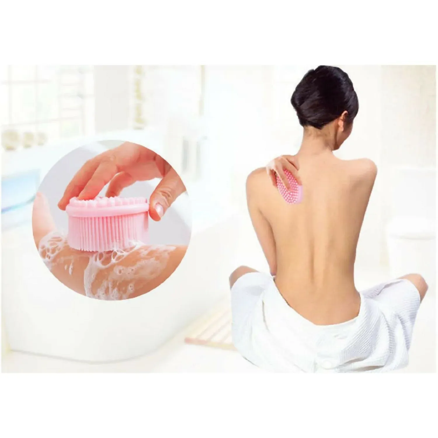 Silicone Body Scrubber – Gentle Deep Skin Exfoliation - Detailed Feature View 3