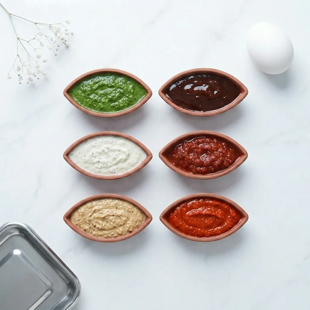 Terracotta Chutney Bowls – Natural Handmade Serving Set - Detailed Feature View 2