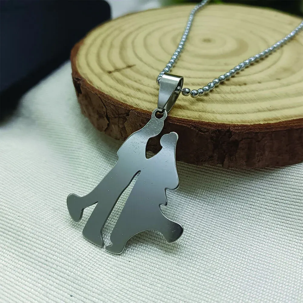 Premium Couple Love Chain Pendant – Elegant Symbol of Partnership - Buy Online at Alikart