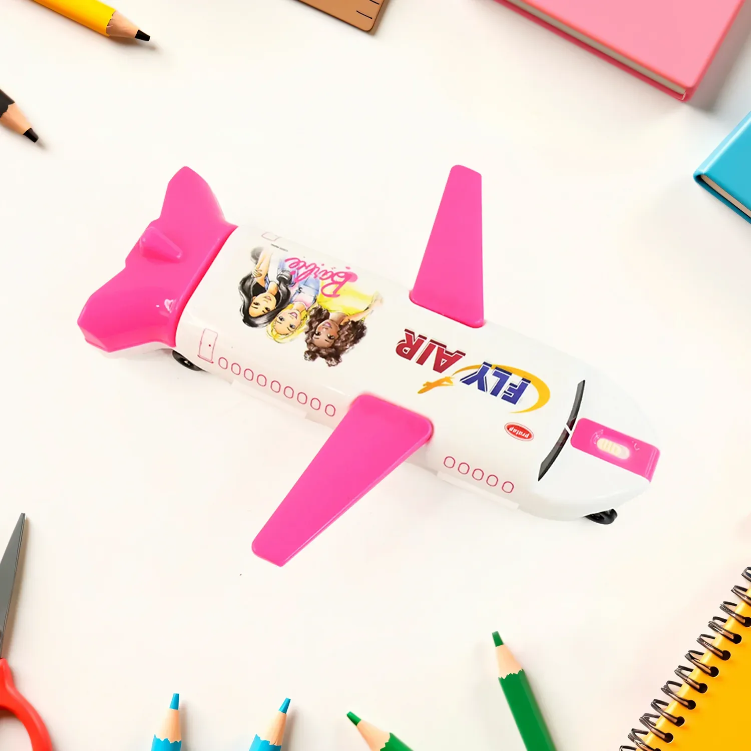Airplane Pencil Box – LED Light & Sharpener | Deskrova