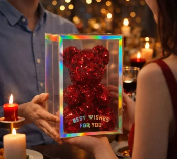 Red Glitter Teddy Bear – Perfect Gift for Special Occasions