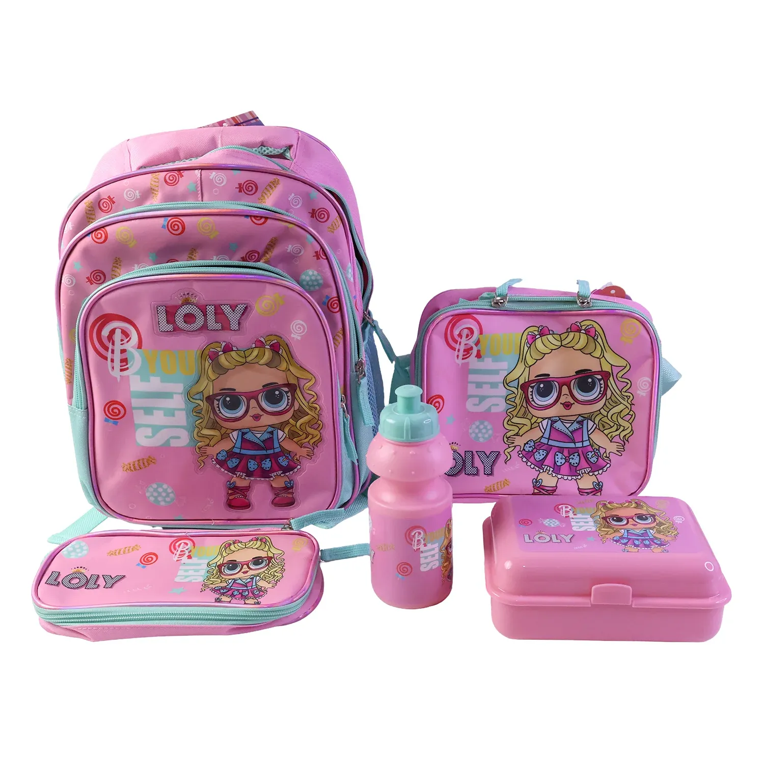 Kids School Bag Set – 5-in-1 Combo for School | Little Fashionistas - Detailed Feature View 3