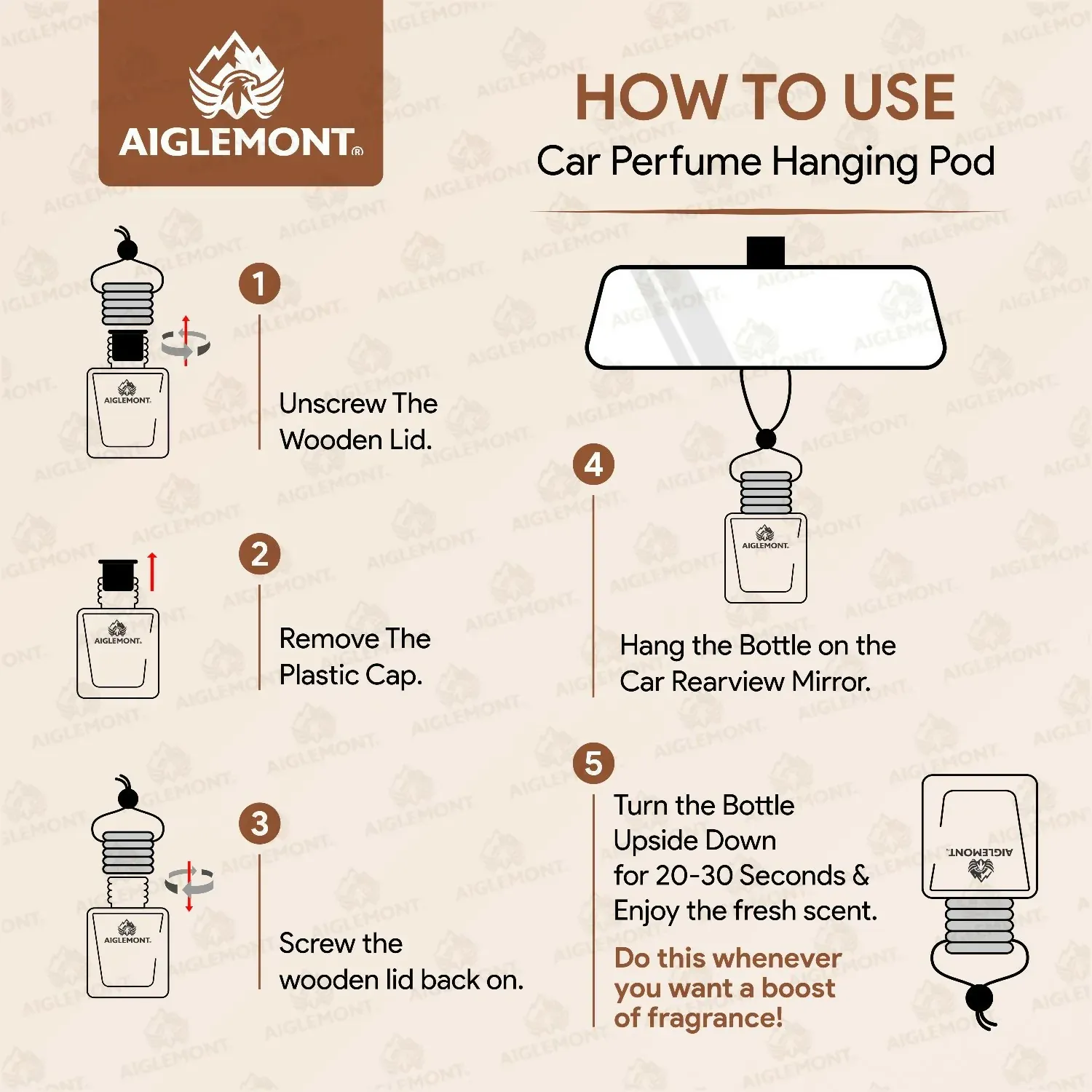 Sandalwood Car Perfume – Long-Lasting Hanging Fragrance - Detailed Feature View 3