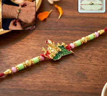 Ganesha Rakhi – Elegant Traditional Sister Gift for Raksha Bandhan