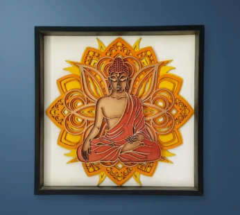 Wooden Buddha 3D Mandala Wall Art – Peaceful Home Decor 12×12