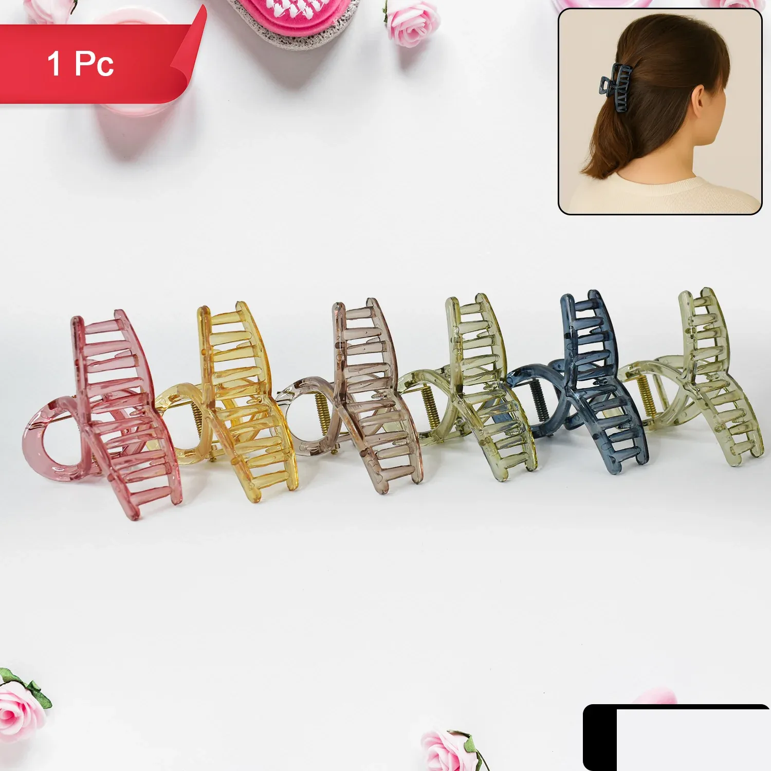 Matte Plastic Hair Clamp – Durable Firm Grip for All Hair Types - Detailed Feature View 1