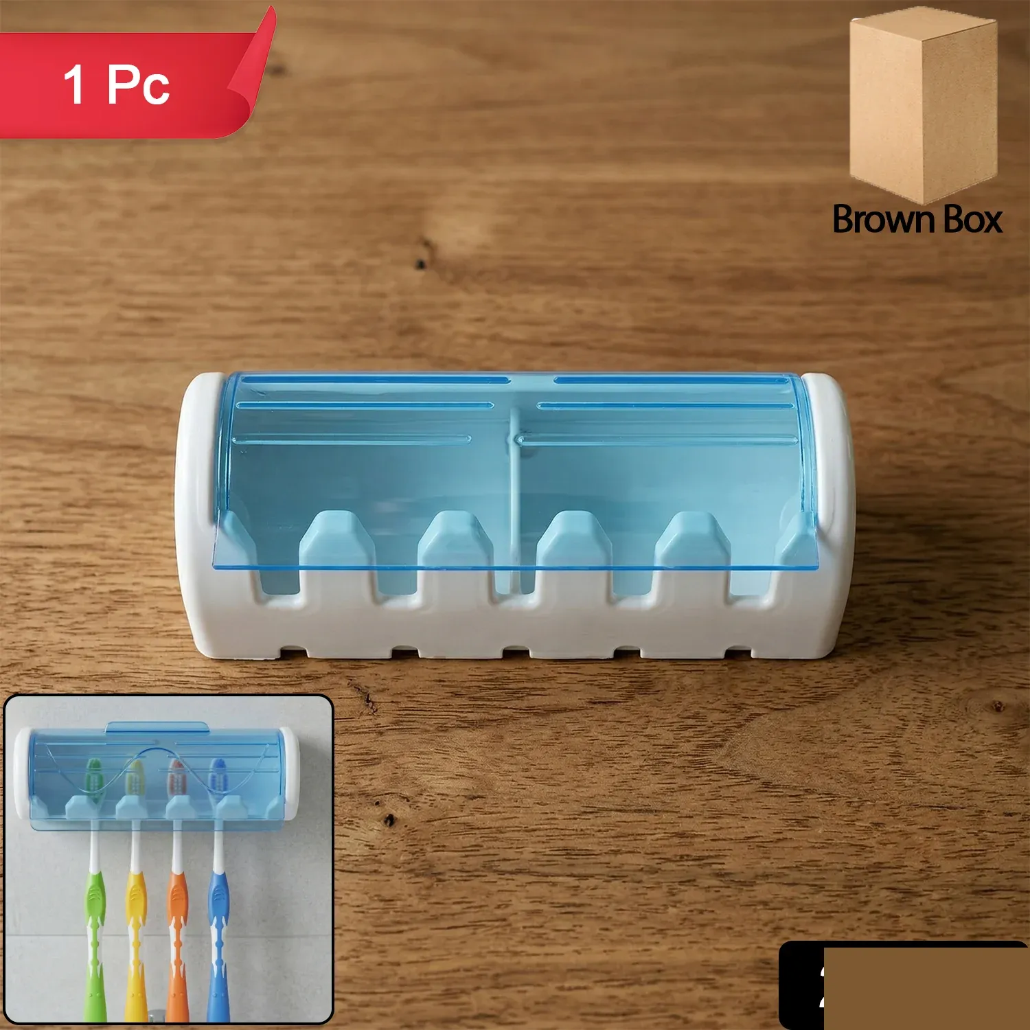 Wall Mounted Toothbrush Holder – Hygienic & Space-Saving Design - Detailed Feature View 1