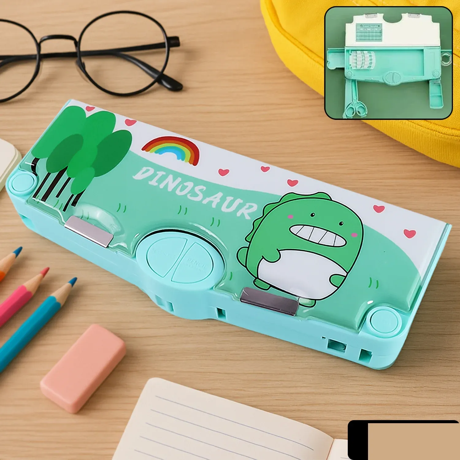 Magnetic Pencil Box – Space Theme & Multifunctional | Spark Tots - Detailed Feature View 1